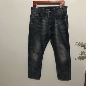 G Star Mens 3301 Tapered Slim Jeans Size 30 Denim